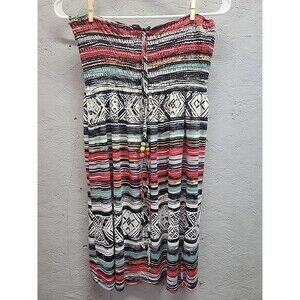 Lagaci Womens Sundress Size M Abstract‎ Strapless Summer Dress